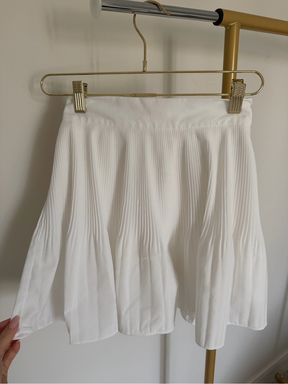 Storets White Pleated Mini Skort.